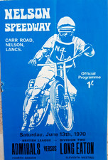 Speedway - Nelson Admirals v Long Eaton Rangers @ Carr Road, Nelson 13 June 1970