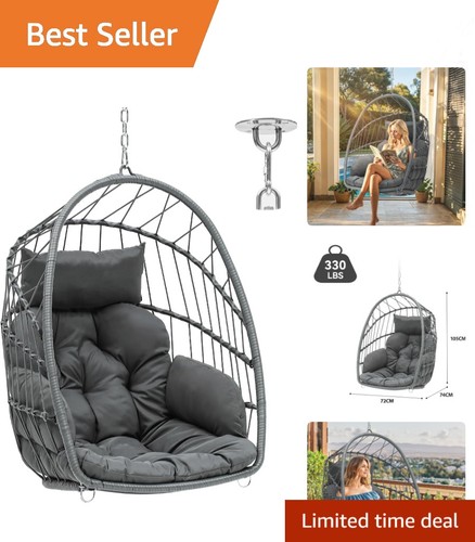 Elegant rattan egg chair with - elegant,