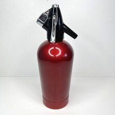 Red Seltzer Bottle Mid-Century
