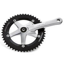 Miche Primato Advanced Track Chainset Crankset Single Speed Silver - 165mm 48T