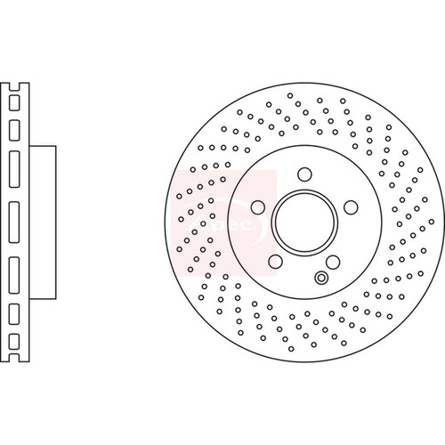 Brake discs vented grooved - 2x,