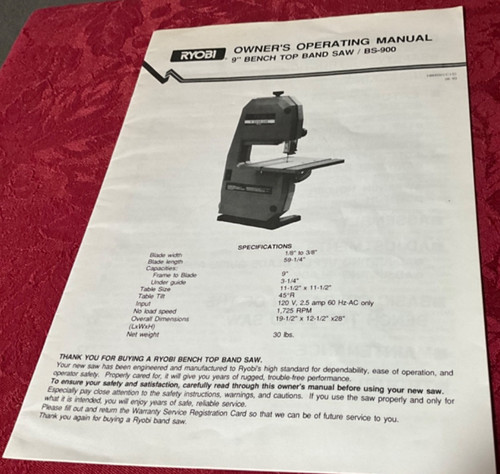 1993 ryobi bench top - ryobi,