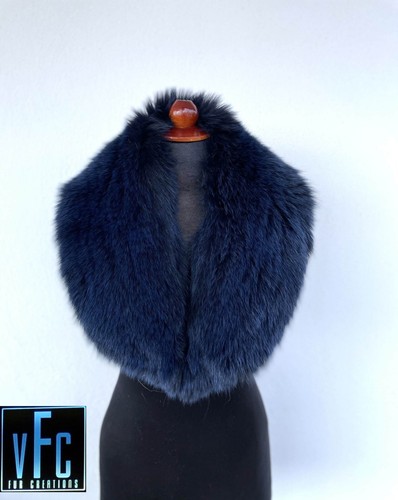 Blue fox fur - collar,,