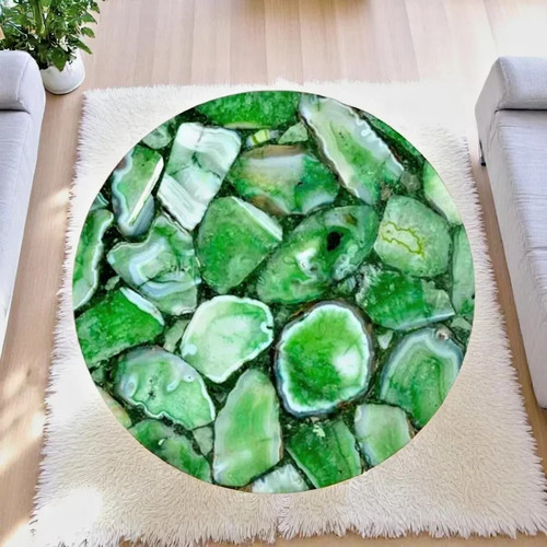 Handmade green agate - green,