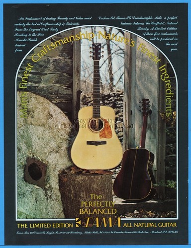 1977 tama acoustic guitar - tama,