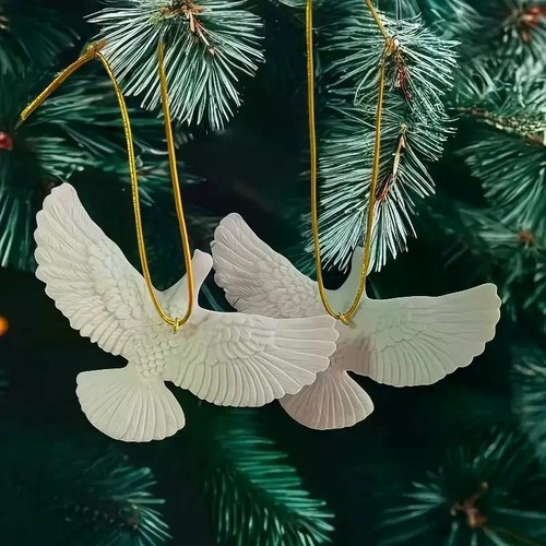 Xmas doves resin - doves,