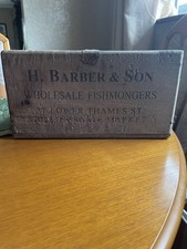 Shabby Chic Vintage Wooden Box, Wholesale Fishmongers Shop, Been On Display.