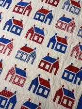 VTG Schoolhouse Quilt Red