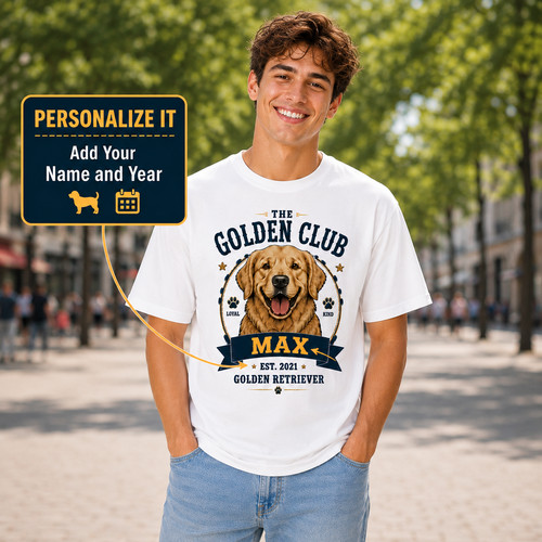 Personalised golden retriever - personalised,
