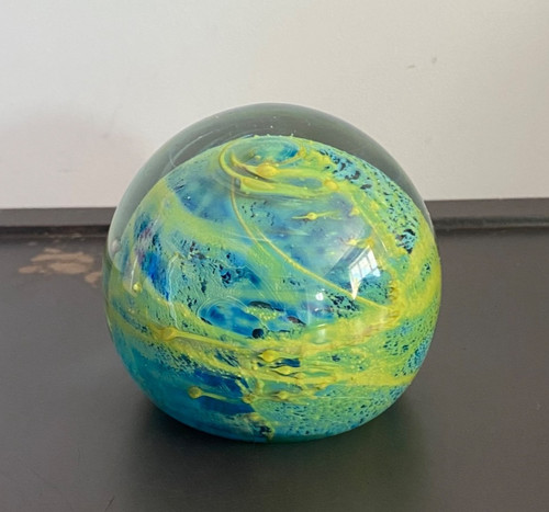 Mdina glass paperweight - glass,