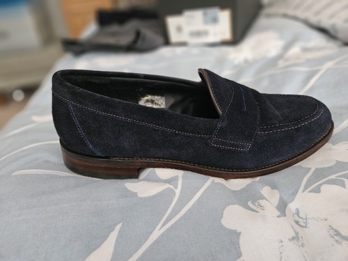 Loake navy suede eton - suede, 'eton'