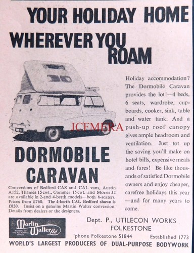 Bedford dormobile caravan - bedford,