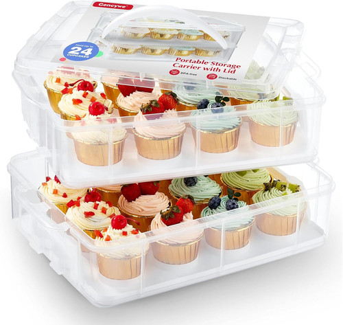 Plastic cupcake carrier - carrier, 24