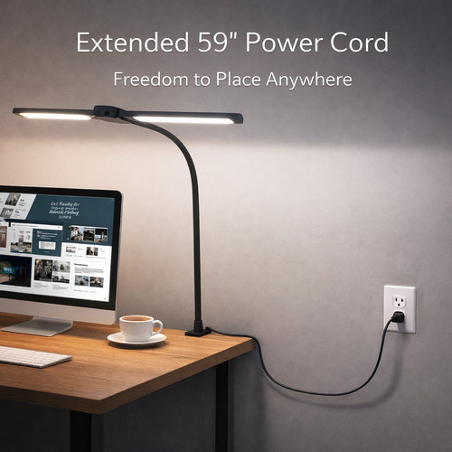Led desk lamp dual head - lamp,