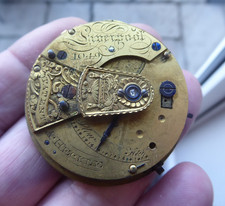 ANTIQUE LIVERPOOL MAKER  A. HECKLE  ANTIQUE GENTS FUSEE  POCKET WATCH MOVEMENT