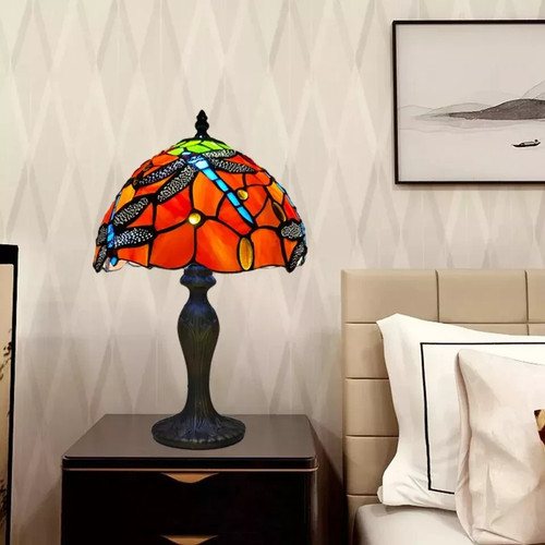 Tiffany style table lamp - table,