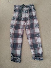 Ladies Fat Face Pyjama Bottoms Size 8 Grey Deer And Star Design
