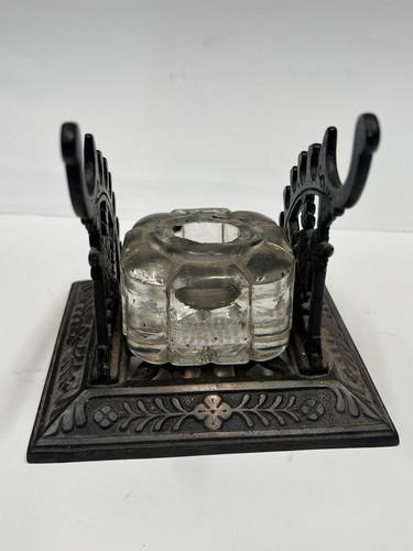 Antique victorian inkwell - victorian,