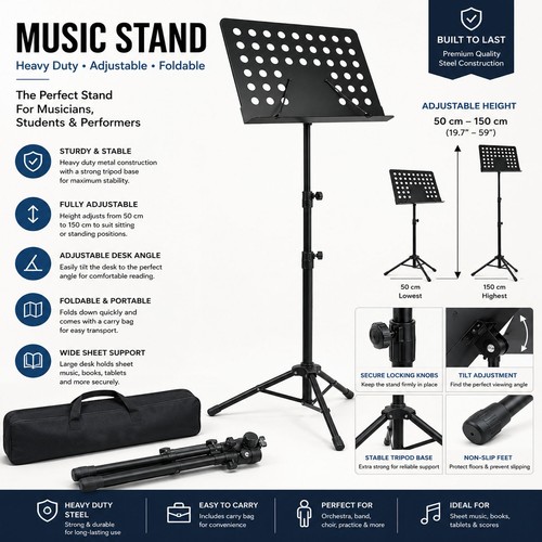 Adjustable music sheet book - music,