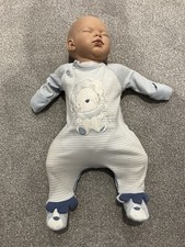 Reborn baby boy sleeping doll (Liam) and crib