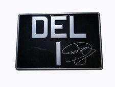 Only Fools and Horses Replica Prop Del 1 Numberplate Hand Signed By DAVID JASON