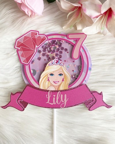 Barbie cake topper shaker - barbie,