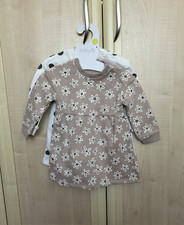 Baby TU Sainsburys Girls Casual 2 x Skater Dresses - Baby Girls Size 9-12 Months