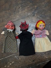 Vintage Punch And Judy hand Puppets - Set Of 3. Sold As Seen.