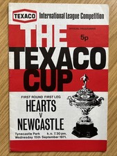 Hearts v Newcastle - Texaco Cup 1R 1L - 15th September 1971