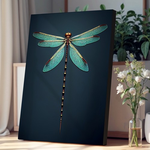 Dainty dragonfly canvas wall - canvas,