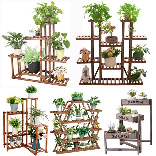 Multi tier flower rack wooden - multi,