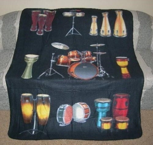 New drums fleece - drums, throw