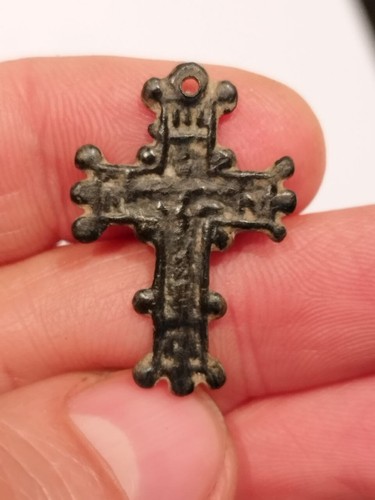 Byzantine bronze cross - byzantine,