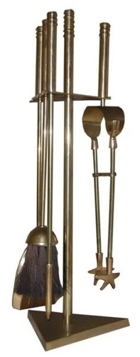 Brass fireplace companion - brass, set