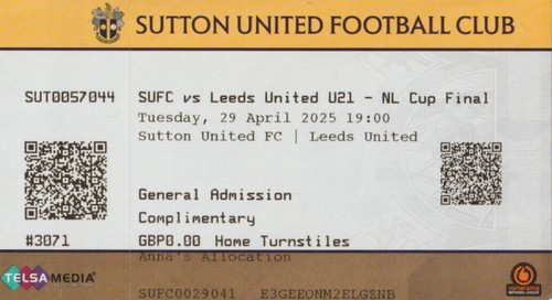 Sutton united home used - united,