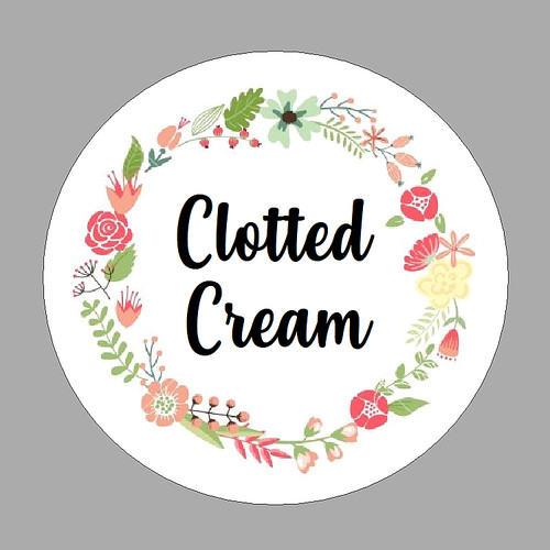 24x small round clotted - round, cream