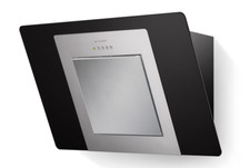 Faber City EG6 BK/X A60 Angled Cooker Hood in Stainless Steel/Black Glass