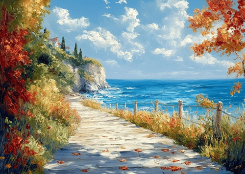 Seaside beach canvas picture - canvas,