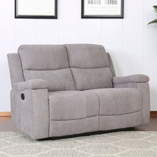 Grey 2 Seater Manual Recliner
