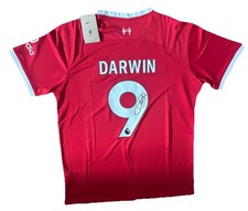 DARWIN NŬNEZ Hand Signed FC Liverpool HOME 23/24 Shirt Expedia RARE & COA