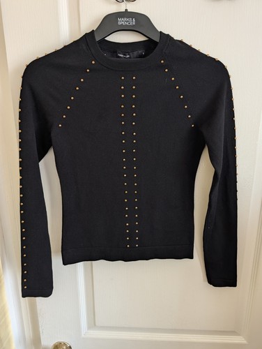 Karen millen black knit - black, jumper