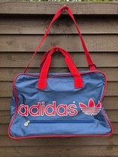 Adidas Vintage Holdall Bag Unisex Blue Red Retro Gym Logo Sports 90s 80s 