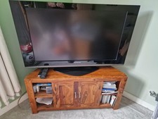 Sheesham Solid Wood Corner TV Cabinet with cooling fan