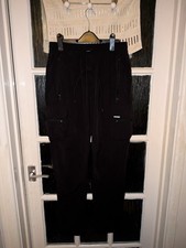 Mens Represent 247 Nylon Slim Fit Cargo Pants Black