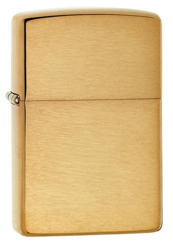 Armor brushed brass zippo - brass,