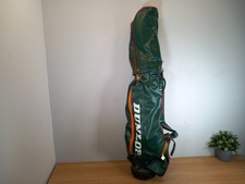 Vintage Dunlop Golf Bag with 2-Way Divider, Rain Hood & Shoulder Strap 
