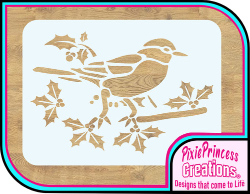 Christmas robin bird - b,