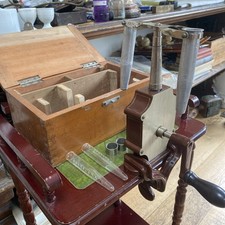 Vintage Cased Japanese Hand Crank Laboratory Centrifuge