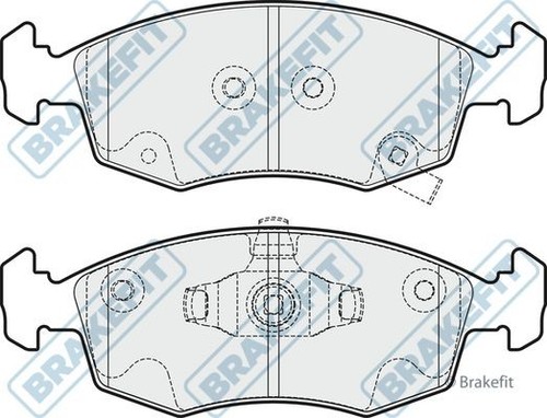 Apec front brake pad set - brake,