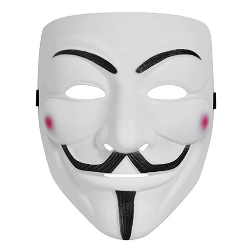 White anonymous hacker - white, protest